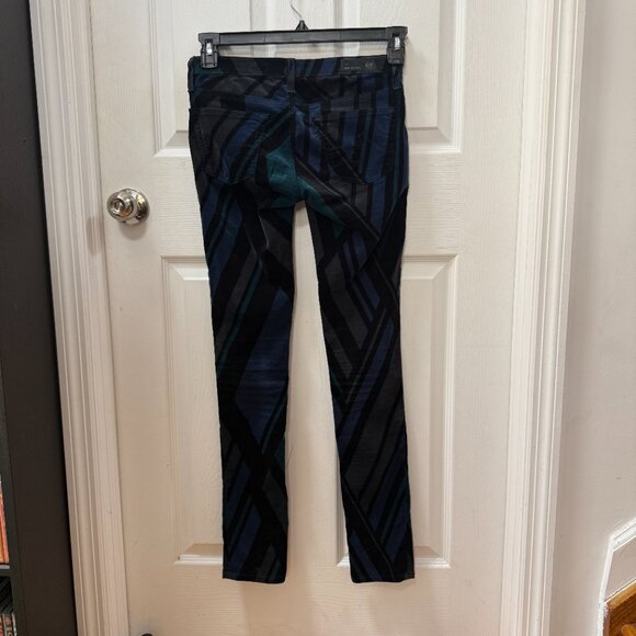 AG Adriano Goldschmied Legging Super Skinny Corduroy Pants Blue 24R Maximalist - Picture 4 of 16